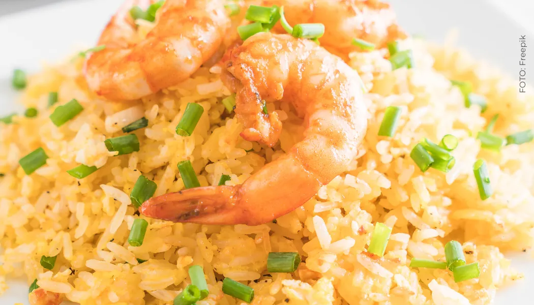 Receta arroz chaufa de langostinos