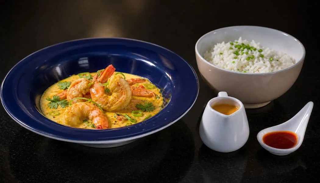 Encocado de camarón con arroz Encocado de camarón con arroz