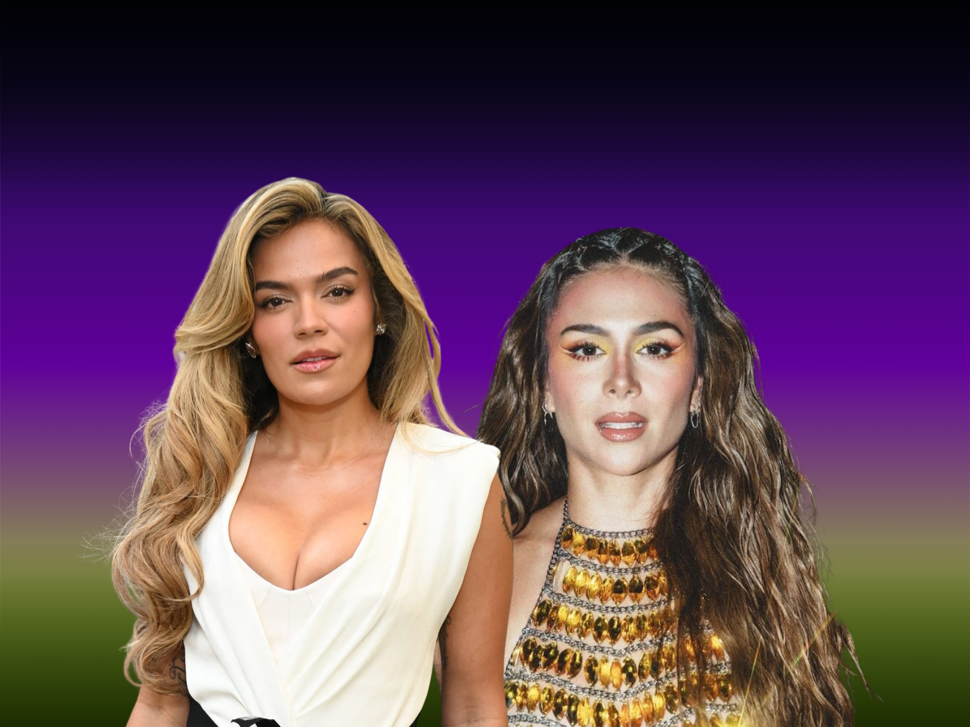Greeicy y Karol G se unen en el escenario para enviar un mensaje de apoyo a Colombia tras el terremoto