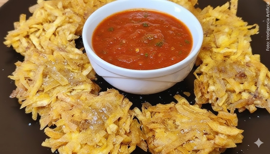 Arañitas de plátano verde