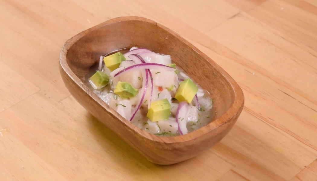 Ceviche tradicional peruano de corvina image_alt