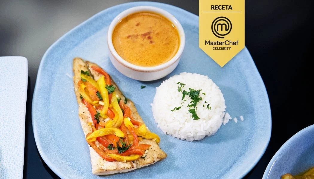 Receta corvina con pimentones y hogao.  