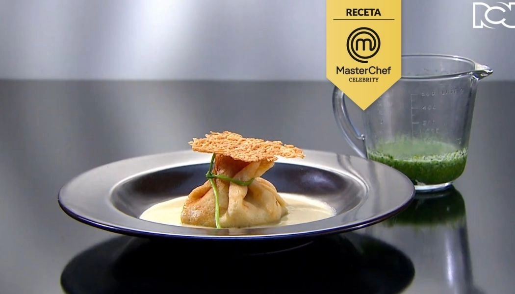 crepe con salsa de langostinos