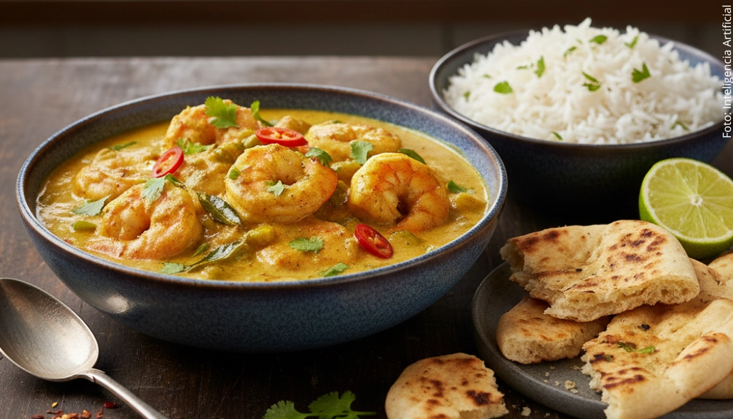 Curry de langostinos