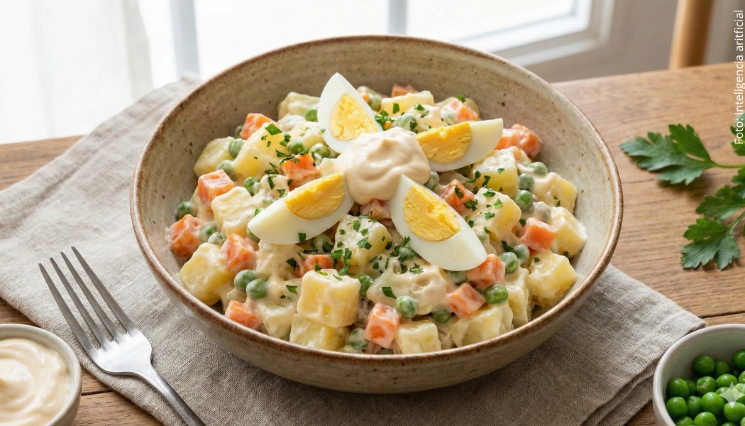 Ensalada rusa tradicional