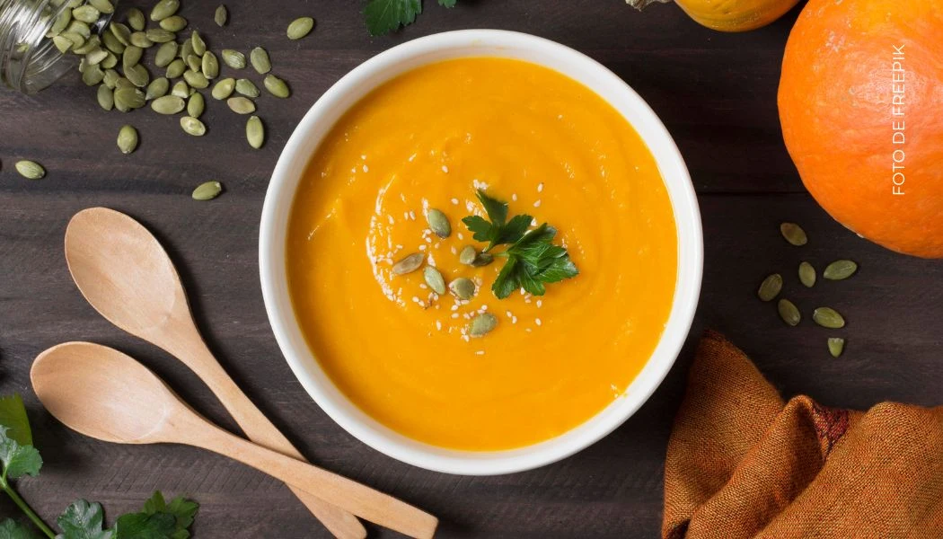 Receta sopa de calabaza, zanahoria y jengibre.