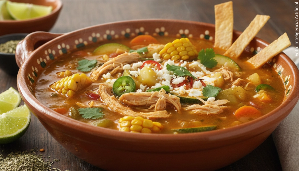 Sopa mexicana de pollo casera Sopa mexicana de pollo casera