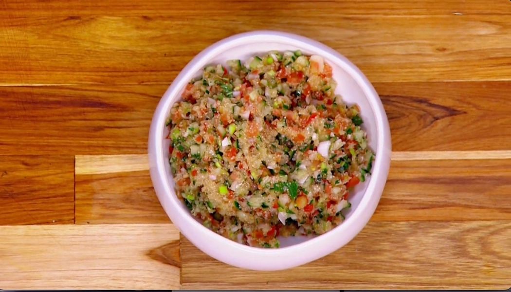 Tabulé de amaranto fresco y ligero