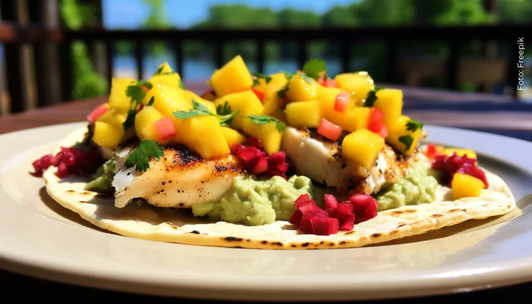 Tacos de pescado con ensalada tacos de pescado con ensalada