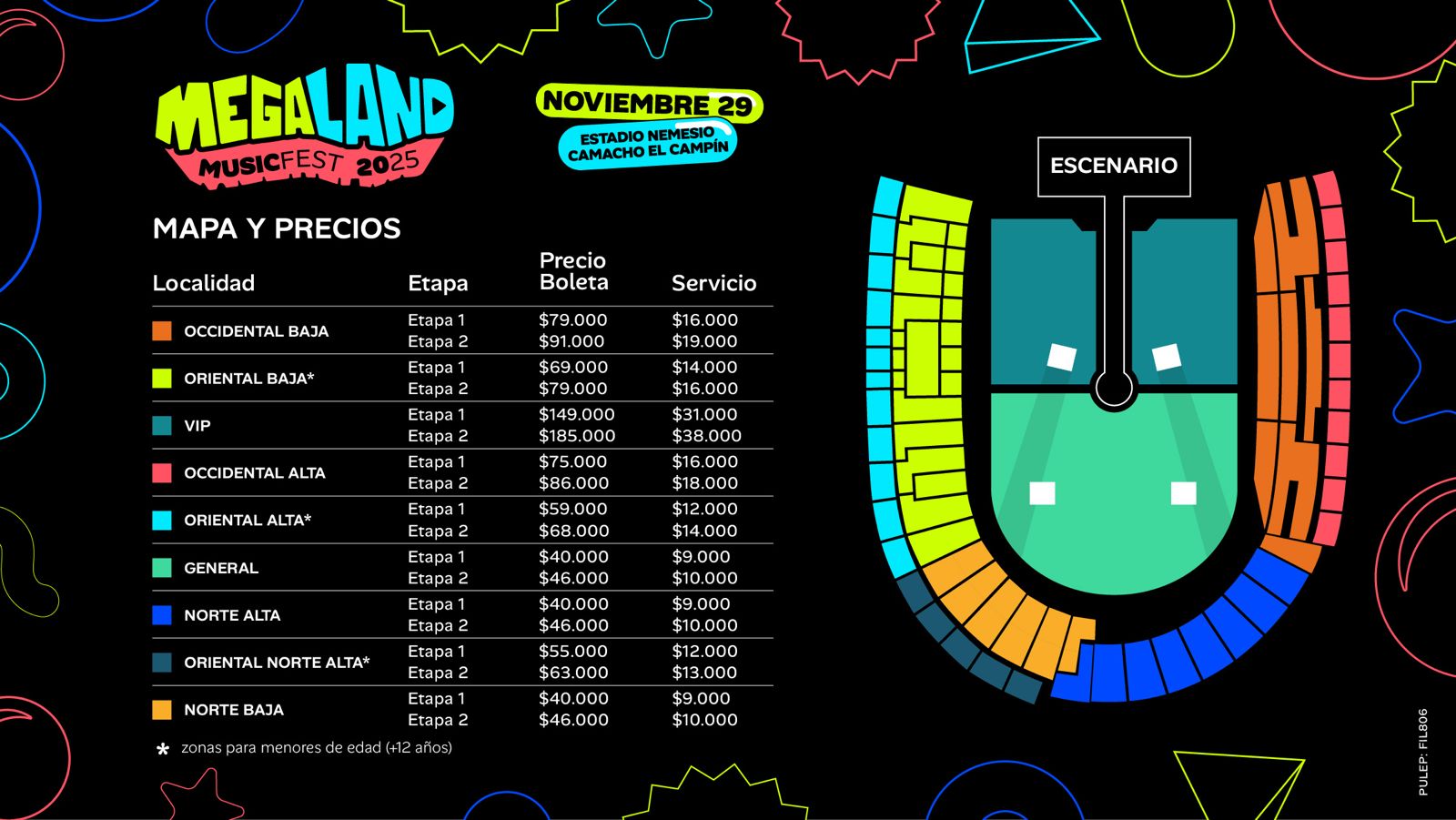 Precios boletas Megaland 2025